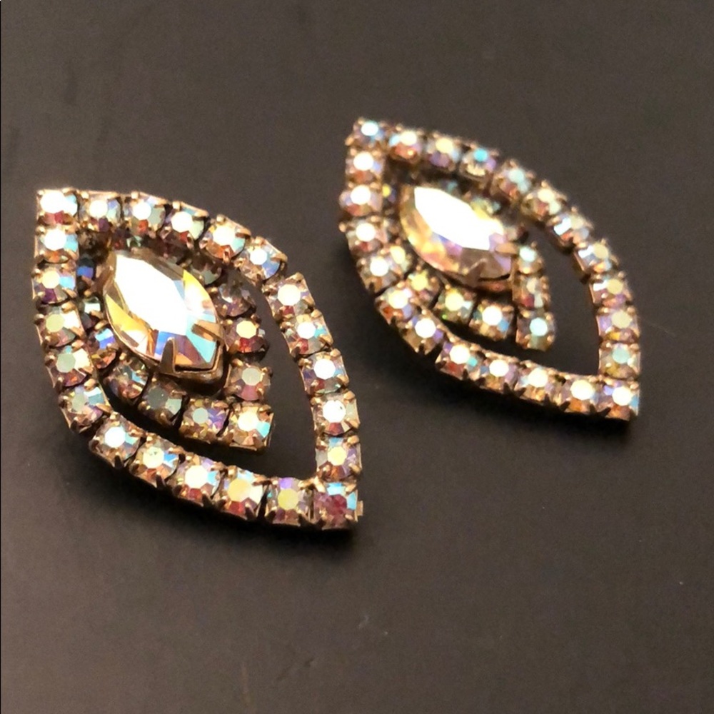 Vintage Rainbow Crystal W/Large Marquis - image 3